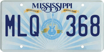 MS license plate MLQ368