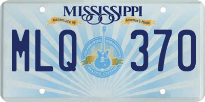 MS license plate MLQ370