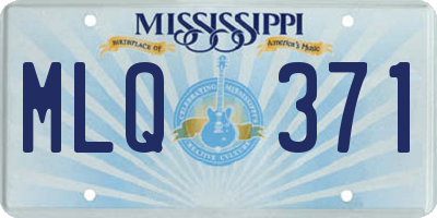 MS license plate MLQ371