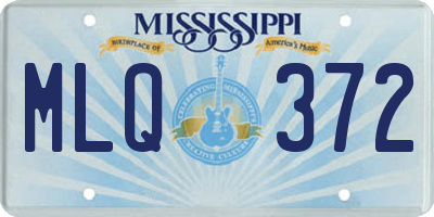 MS license plate MLQ372