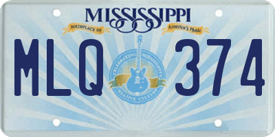 MS license plate MLQ374