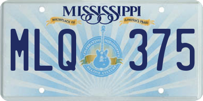 MS license plate MLQ375
