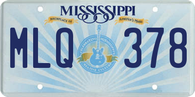 MS license plate MLQ378