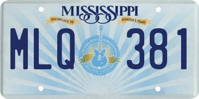 MS license plate MLQ381