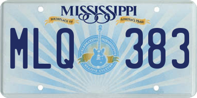 MS license plate MLQ383