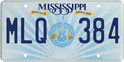 MS license plate MLQ384