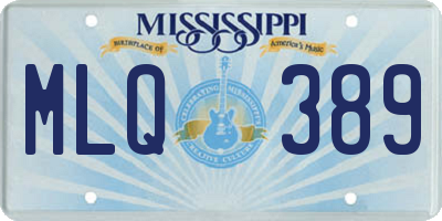 MS license plate MLQ389