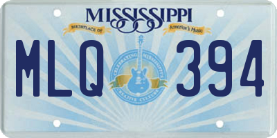 MS license plate MLQ394