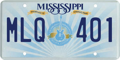 MS license plate MLQ401