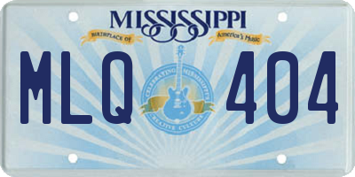 MS license plate MLQ404