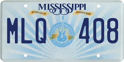 MS license plate MLQ408