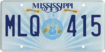 MS license plate MLQ415