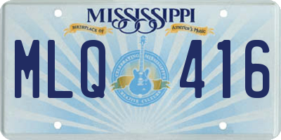 MS license plate MLQ416