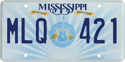 MS license plate MLQ421