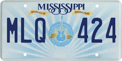 MS license plate MLQ424