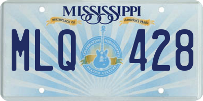 MS license plate MLQ428