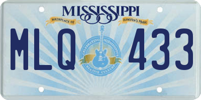 MS license plate MLQ433