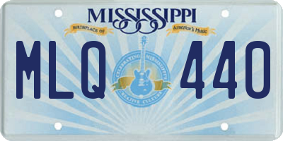 MS license plate MLQ440