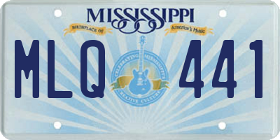 MS license plate MLQ441