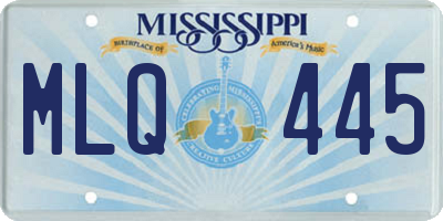 MS license plate MLQ445