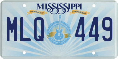 MS license plate MLQ449