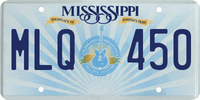 MS license plate MLQ450
