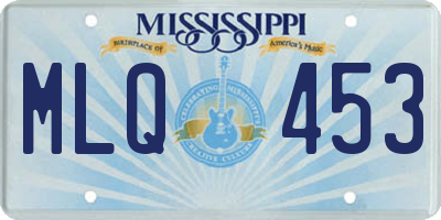 MS license plate MLQ453