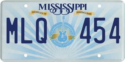 MS license plate MLQ454