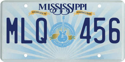MS license plate MLQ456