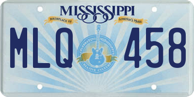MS license plate MLQ458
