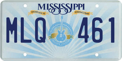 MS license plate MLQ461