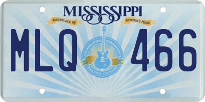 MS license plate MLQ466