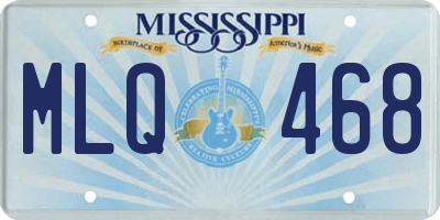 MS license plate MLQ468