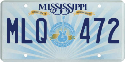 MS license plate MLQ472