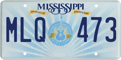 MS license plate MLQ473