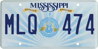 MS license plate MLQ474