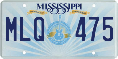 MS license plate MLQ475
