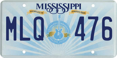 MS license plate MLQ476
