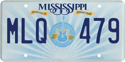 MS license plate MLQ479