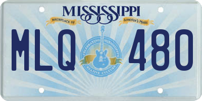 MS license plate MLQ480