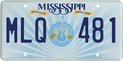 MS license plate MLQ481