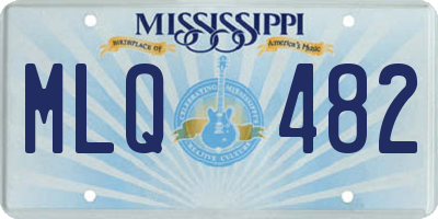 MS license plate MLQ482
