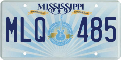MS license plate MLQ485