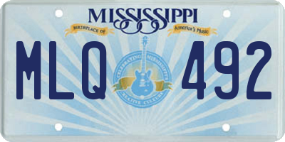 MS license plate MLQ492
