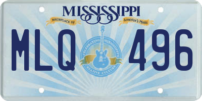 MS license plate MLQ496