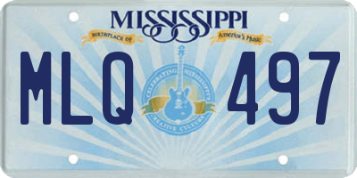 MS license plate MLQ497