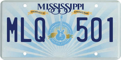 MS license plate MLQ501
