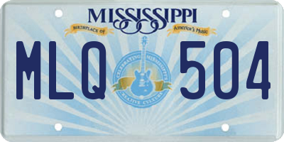 MS license plate MLQ504