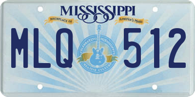 MS license plate MLQ512