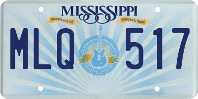 MS license plate MLQ517